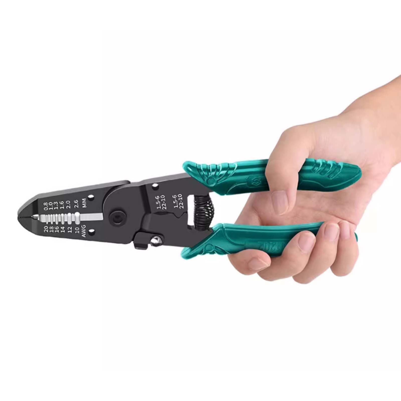 Tijeras de Pico de Pato para Electricista, para Pelar Cables, con Aislamiento Automático, con Cuchilla Afilada (6 Pulgadas)