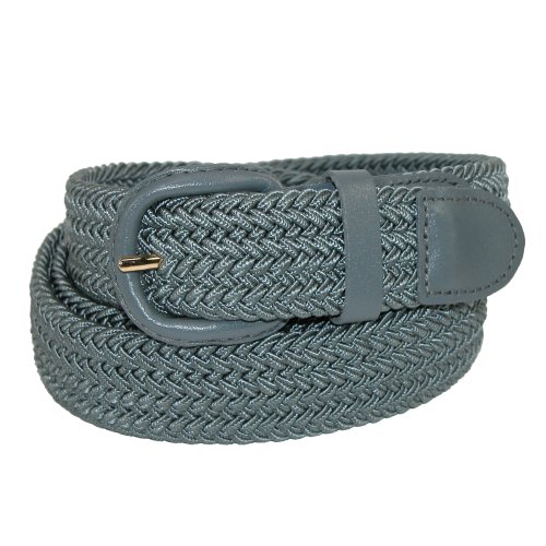 CTM Men's Elastic Braided Belt with Covered Buckle (Big & Tall Available)4