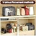 frtzal Purse Handbag Organizer 4 Sections Bag Closet Shelf Divider Purse Display Stand Handbag Storage Organizer Clear Desk File Sorter Stand Holder Bookshelf 13 x 6 x 5 Inches (4pcs wave)