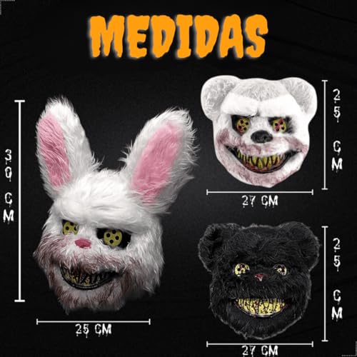 Máscara Festa Fantasia Coelho Urso Pelúcia Terror Grande Halloween Carnaval Rave Infantil Adulto Mas