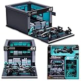 Xiangtat 1:43 F1 Team W15 2024 44# Lewis Hamilton 63# George Russell Repair Station Playset Alloy Car Die Cast Model (1/43 W15 44# PlaySet)