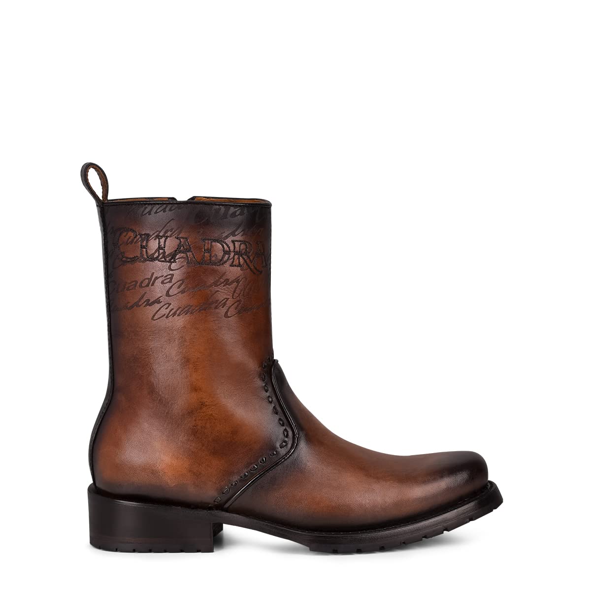 CuadraMen's Boot in Bovine Leather with Zipper Brown