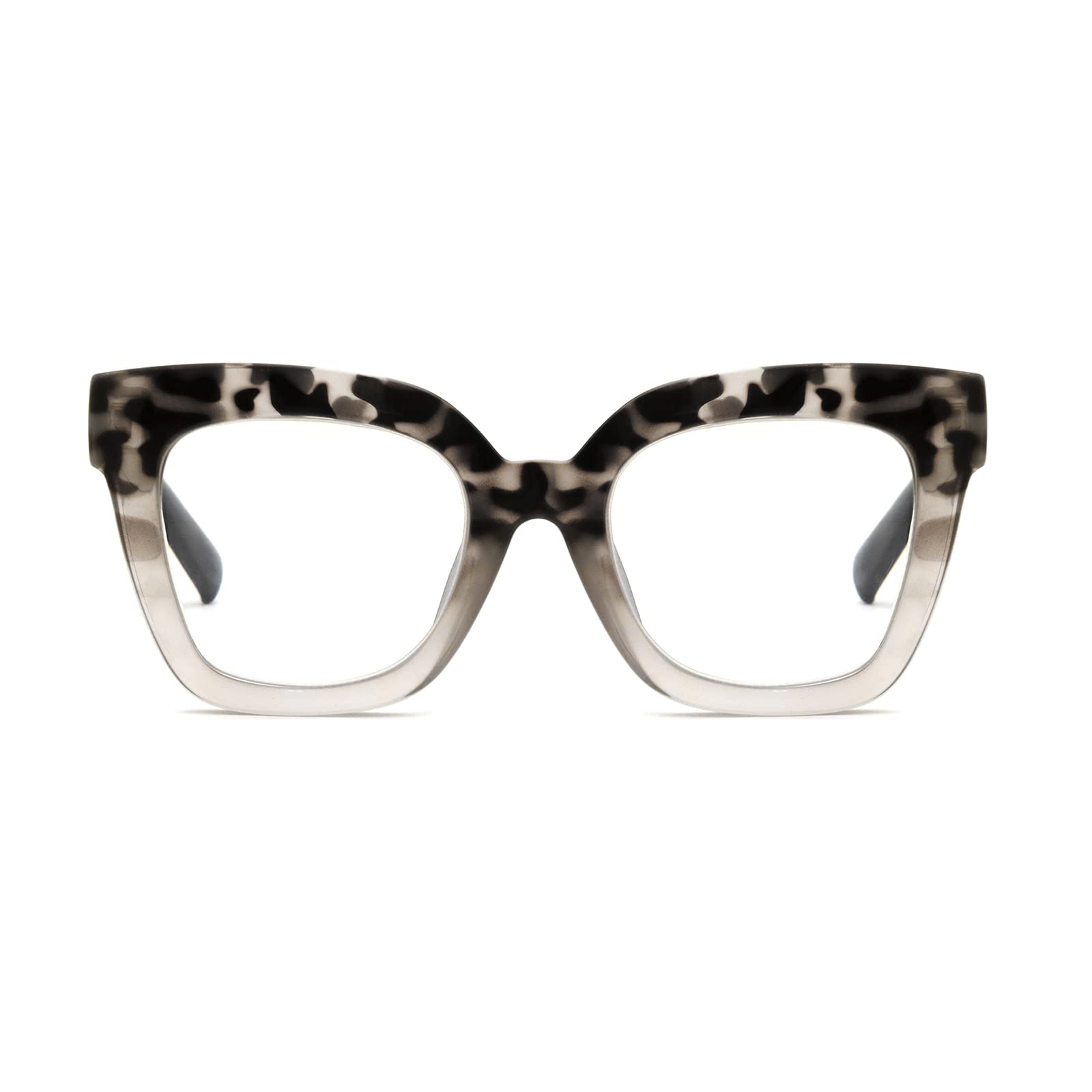 Gafas de lectura modernas con bloqueo de luz azul, lentes resistentes a los impactos, marco TR90 de gran tamaño