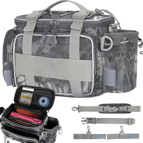 XUBX Multi-pocket Large Capacity, Single Shoulder Sea Fishing Tackle Bags Holdall Camouflage Outdoor Bag Hiking Travel Pack