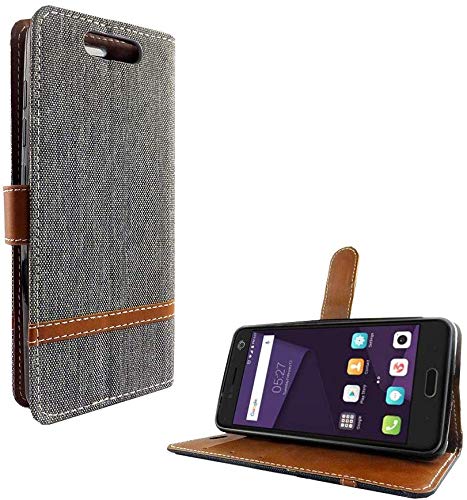 König Design Custodia ZTE Blade L7 Con Porta Carte | Pelle Sintetica Rosa | Flip Cover Magnetica