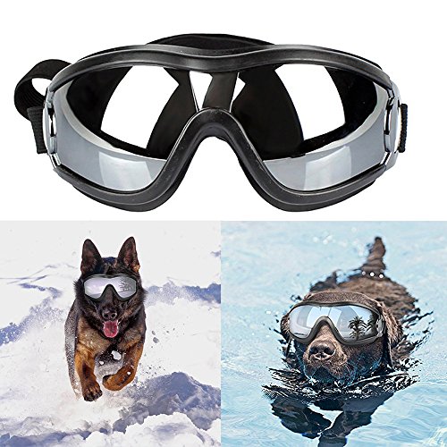 Anskp Stylish and Fun Pet Sunglasses Dog Puppy UV Goggles Sunglasses Waterproof Windproof with Adjustable Strap Protection Sun Glasses for Dog/Cat and Pet Lover