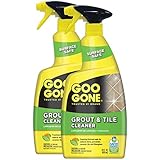 Goo Gone Grout and Tile Cleaner - 28 Ounce - Removes Tough Stains Dirt Caused by Mold Mildew Soap Scum and Hard Water Staining - Safe on Tile Ceramic Porcelain, pack of 2