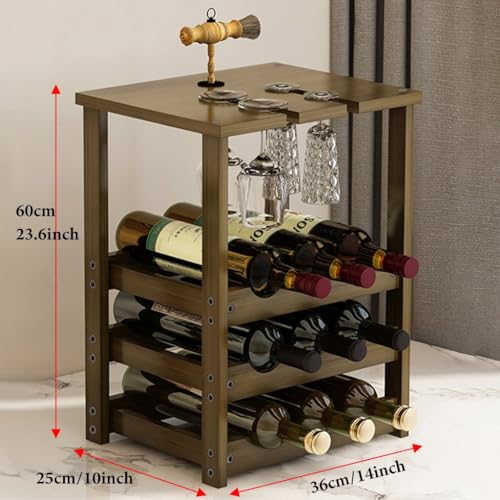 Soporte para botellas de vino de madera para 9-16 botellas miniatura 6