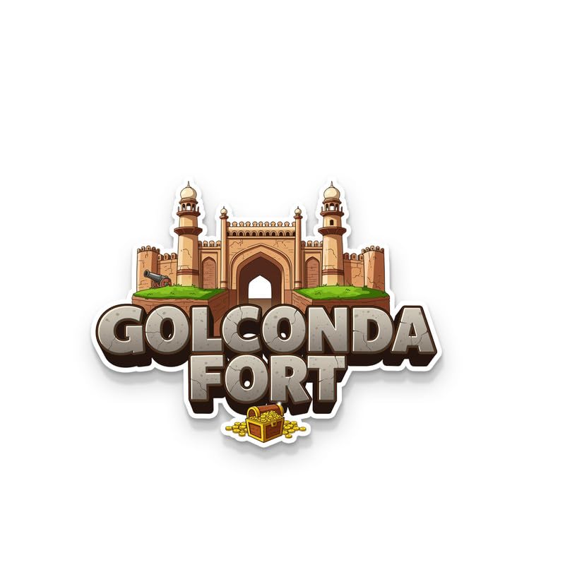 Image of Golconda Fort Fridge Magnets, Glossy Finish, Stylish Magnet for Fridge, Wardrobe & Metal Surfaces