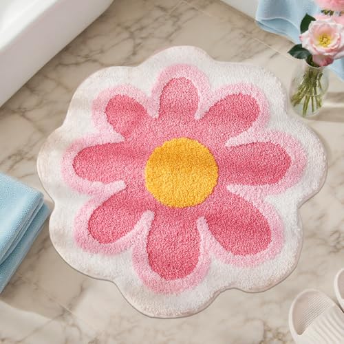 Yuragim Badezimmerteppich Ø 40 cm Teppich Weiche Antirutsch Badematte...