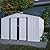 Dyncan 10x8 FT Outdoor Storage Shed with Lockable Doors, Weatherproof Metal Tool Shed for Garden or Lawn, Grey