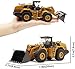 Gemini&Genius Mechanical Loader Toy, Construction Vehicle Wheeled Loader 1/50 Scale Skid Steer Loader Toy, Bulldozer Shovel Engineering Vehicle Alloy Models for Kids, Collection and Decoration House