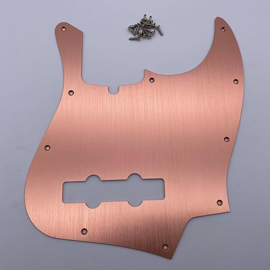 オーダーメイドジャスです Amazon | プロ 10 ホール ジャズ ベース ピックガード ローズ