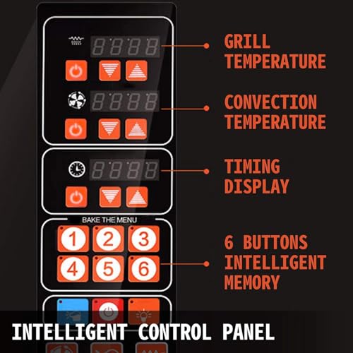 Commercial Countertop Convection Oven, 4500W 4-Tier Electric Baking Oven with Precise Temperature Control, Ideal for Bread, Roast Duck, Turkey, and Pizza - Image 4