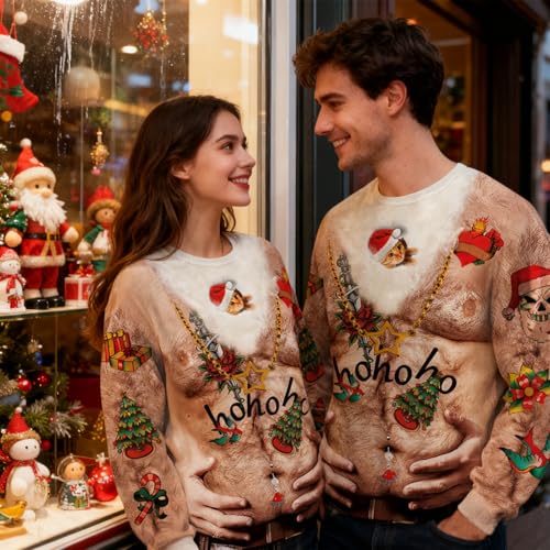 Goodstoworld Mens/Womens Ugliest Christmas Sweatshirt 3D Unique Hilarious Graphic Pullover Shirt S-4Xl | Long Sleeve Crewneck Casual Top For Holiday Parties, Photos And Ugly Sweater Contests 2 Goodstoworld Mens/Womens Ugliest Christmas Sweatshirt 3D Unique Hilarious Graphic Pullover Shirt S-4Xl | Long Sleeve Crewneck Casual Top For Holiday Parties, Photos And Ugly Sweater Contests - Image 3