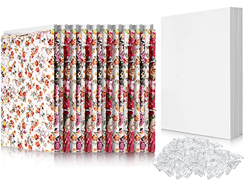Teling 7.5 x 10.5 Inch Comic Book Boards Fabric Backing Board and U Shape Plastic Alligator Clips Poster Board for Folding Cloth and Storing Fabric Storage(100 Set)