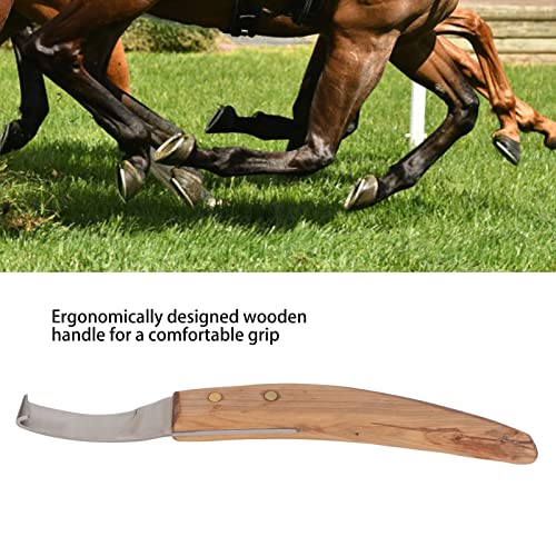 Faca De Casco De Gado Para Mão Esquerda Com Cabo De Madeira, Raspador De Casco, Faca Para Cuidar De