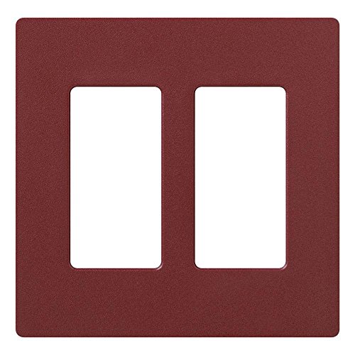 Image of Lutron Claro 2 Gang Decorator /Rocker Wallplate, Satin, Merlot (1-Pack) | SC-2-MR
