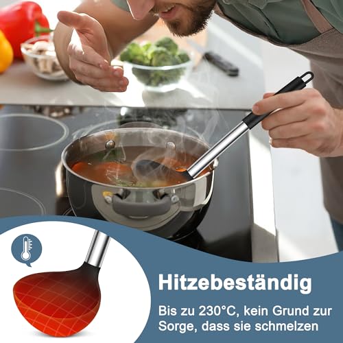 Louche à soupe silicone résistante à la chaleur grand format - 5