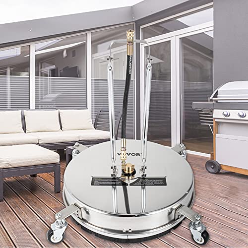 Limited Discount VEVOR Surface Cleaner, 4000 psi Pressure Surface Cleaner, 20" Pressure Washer Surface Cleaner 1/4" QC Pressure Washing Surface Cleaner Stainless Steel Pressure Cleaner for Decks with Twin Rotary Arm
