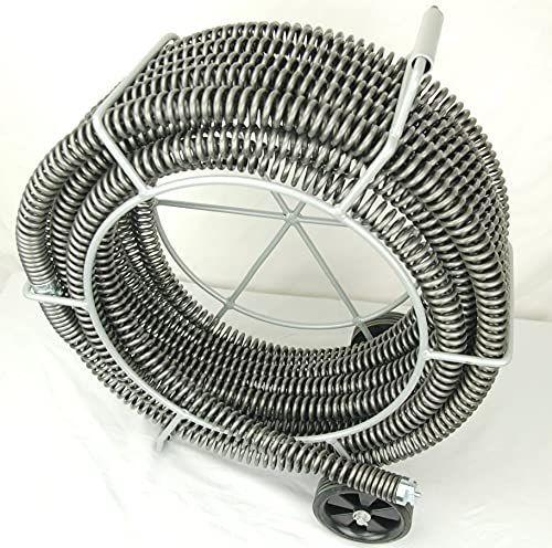 BLUEROCK 1-1/4" Sectional Drain Cleaning Cable, 60' Sewer Snake for K-1500, SDS200 & SDS200B, Four 15' Sections with Cable Carrier, C-11 Compatible