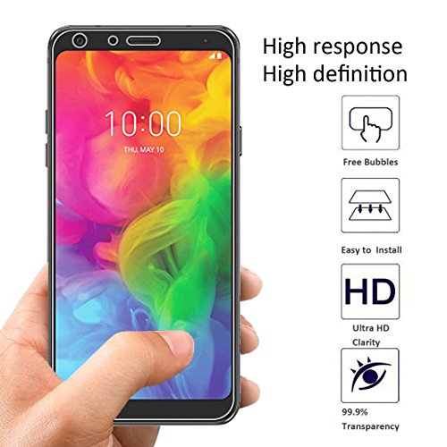 (3 Pack) Orzero Compatible For Lg Q7, Q7 Alpha Tempered Glass Screen Protector, 2.5D Arc Edges 9 Hardness Hd Anti-Scratch Bubble-Free (Lifetime Replacement) #TOP4