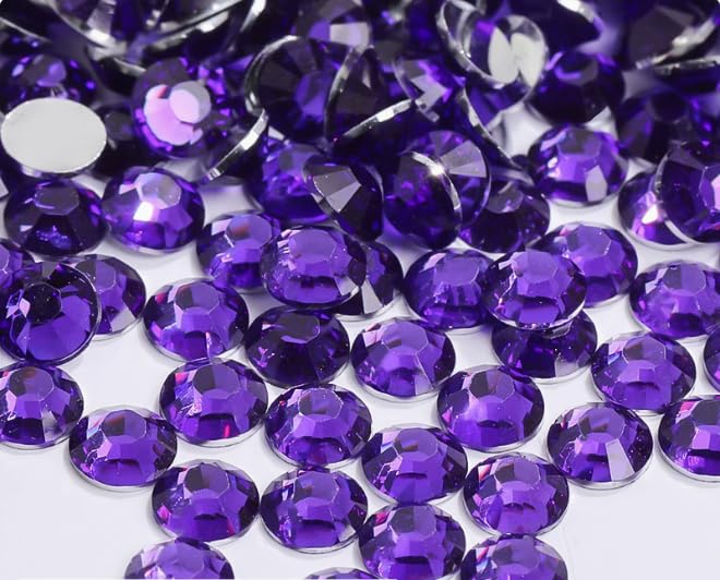 Yixinly SS16 - Lot de 5000 strass ronds - 4 mm - Pour ongles, décoration, vêtements, coques de téléphone portable, chaussures, sacs - Violet
