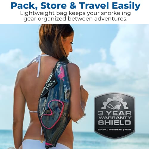 TUSA Sport Adult Serene Mask and Dry Snorkel Combo with Reusable Travel Bag miniatura 7