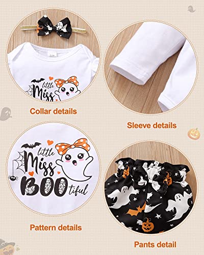 Image of DISAUR Baby Girls Clothes Newborn Infant Baby Girls Outfit Long Sleeve Ruffle Romper Floral Pants Headband Sets 0-18 Months