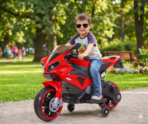 Image of SHAKYA WORLD RR Battery Operated Kids Bike, Ride-on Bike for 1 to 4 Years, Red Color