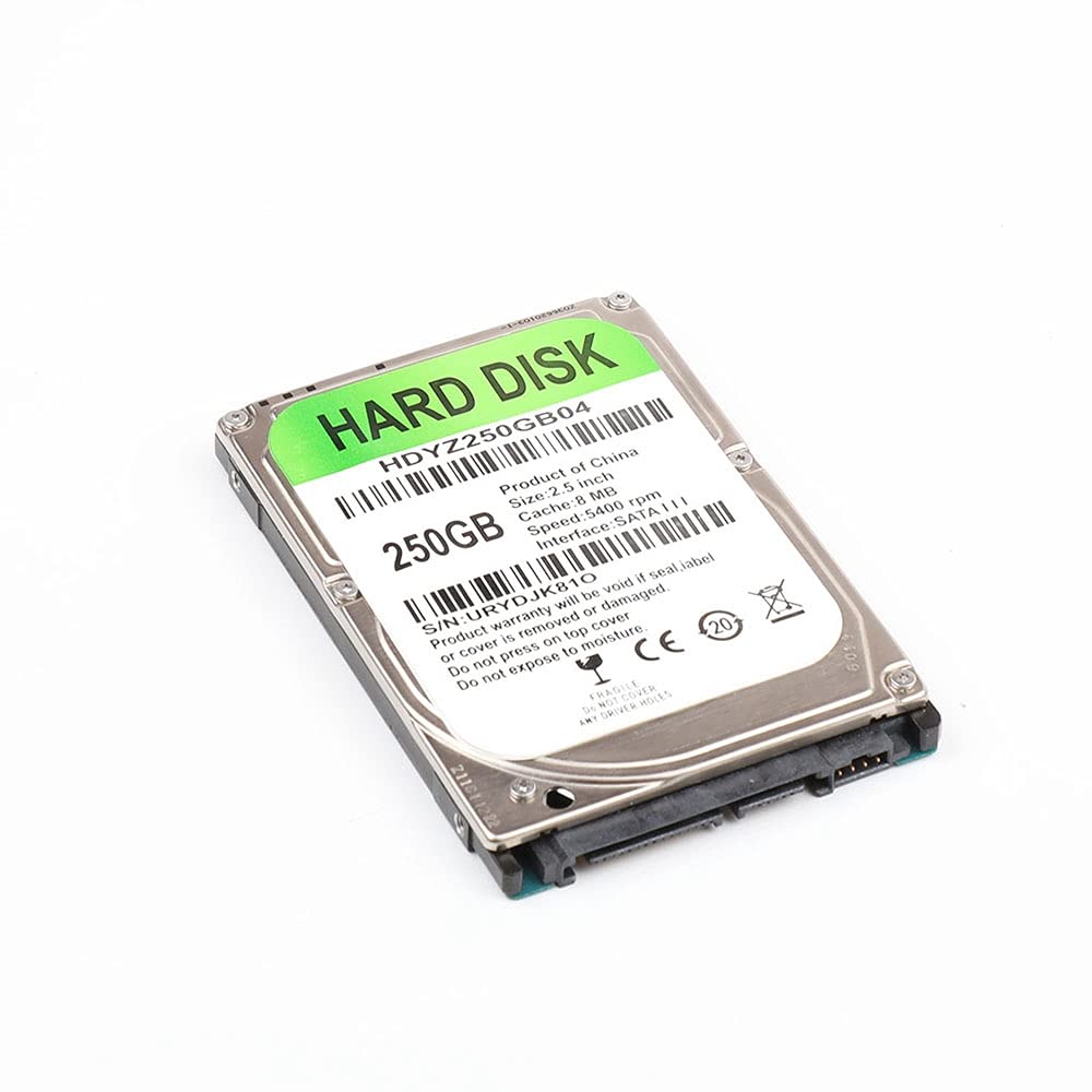 250G HDD 2.5 Pulgada Unidad de Disco Duro para Computadora PortáTil SATA 3.0 5400-7200Rpm Disco Duro para Computadora PortáTil