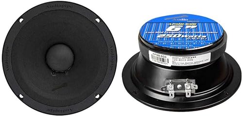 Miniatura 2 de Audiopipe APMB-6SB - Altavoz estéreo negro de 6 pulgadas, 250 W, 125 RMS, 8 ohmios de baja y media frecuencia, altavoz negro estéreo para automóvil
