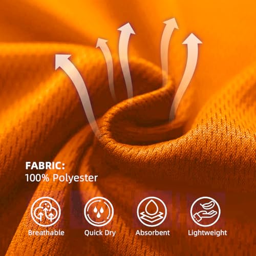 2 Pack Kids/Boys/Youth Quick Dry Sports Tee Shirt Mesh Moisture Wicking Active Athletic T-Shirt (Age4-18Years)2