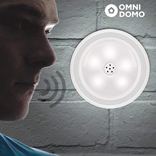 Omnidomo Voluma Foco LED con Sensor de Voz, Blanco, 2 x 8 cm