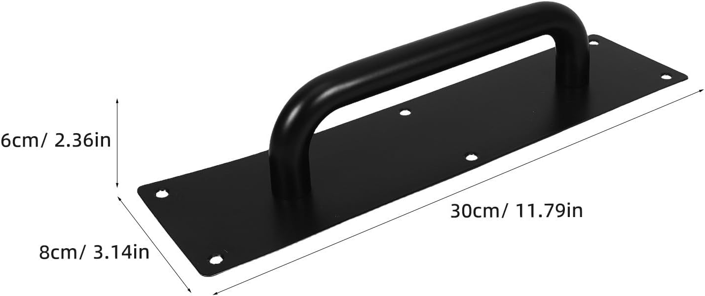 Stainless Steel Push Pull Door Handle for Commercial and Residential Use, Smooth Operation with Versatile Compatibility, Black Finish for Composite and Glass Doors,
