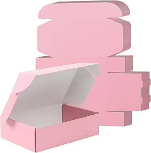 Rempry 40 Pack 7x5x2 Inches Black Shipping Boxes, Cardboard Corrugated Mailer Boxes