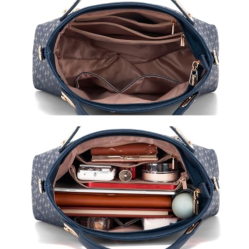 Image of Purse for Women Fashion Medium Shoulder Bag Crossbody Handbag Set 4PCS | Stylish Style,Chain Texture Design,with a Crossbody Strap,4-in-1 Multi-Style Purse Set