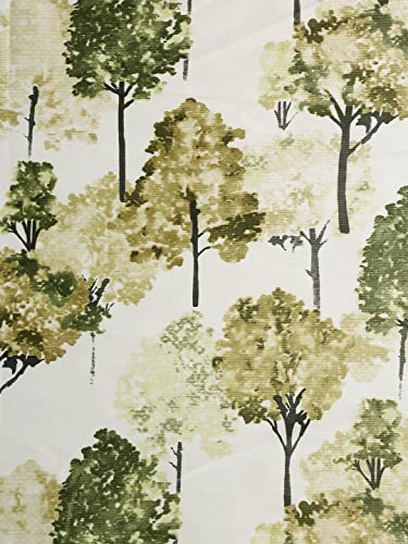 Image of Swayam 90% Blackout Polyester Window Curtain for Living Room & Bedroom | 5 Feet | Room Darkening Curtain with Eyelets | Pack of 1 | Floral Design - Green & White