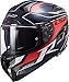 Produktbild LS2 Motorradhelm FF327 CHALLENGER CT2 GRID BLUE CARBON RED, Schwarz/Rot, L