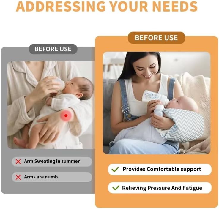 Miniatura 7 de Cozy Cradle Pillow - Almohada acogedora para el brazo, almohada de lactancia para bebé, almohada de apoyo para la cabeza para amamantar biberón