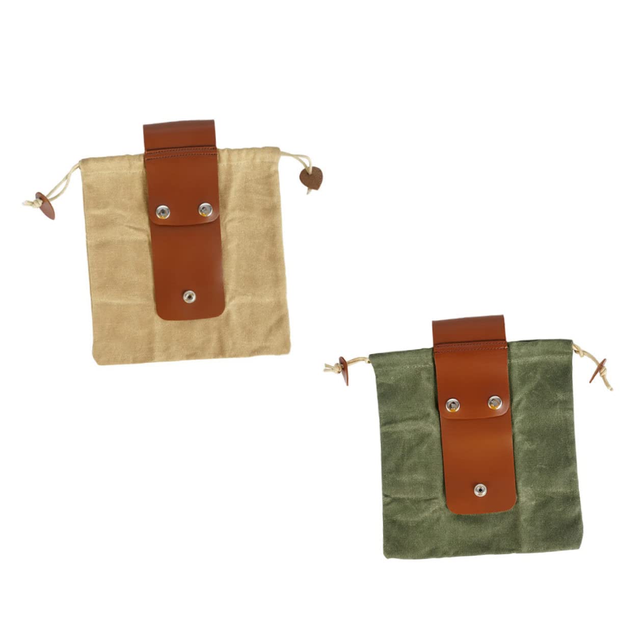 BESPORTBLE 2piezas Bolsa De Herramientas De Cintura De Lona Bolsa De Recolección para Camping y Jardinería Organizador De Herramientas Portátil Cuerda
