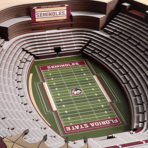 Youthefan Ncaa Florida State Seminoles 25-Layer Stadiumviews 3D Wall Art - Doak Campbell Stadium,Brown #TOP2