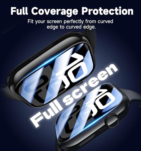 Image of MAGIC JOHN 2 Pack for Apple Watch Screen Protector 42mm Series 11（2025） Series 10 (2024) [Automatic Align Tech] Anti-Scratch, Self-Healing Soft TPU, Bubble Free, HD Transparent, Touch Sensitive