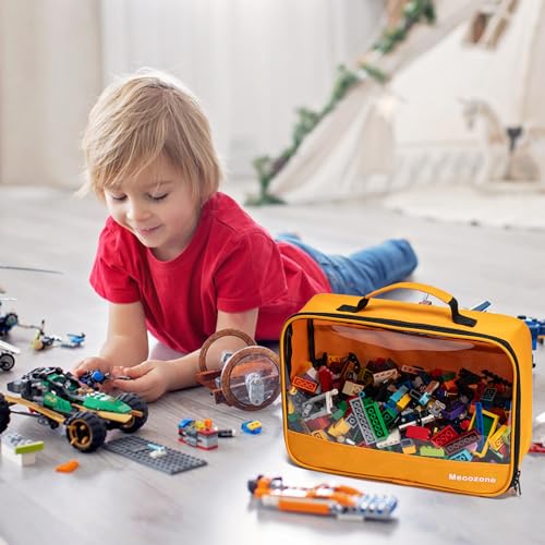 Image of 4 PCS Toys Storage Bag, Classic Bricks Building Set Storage Bag, Travel Case for Building Toys, Puzzles