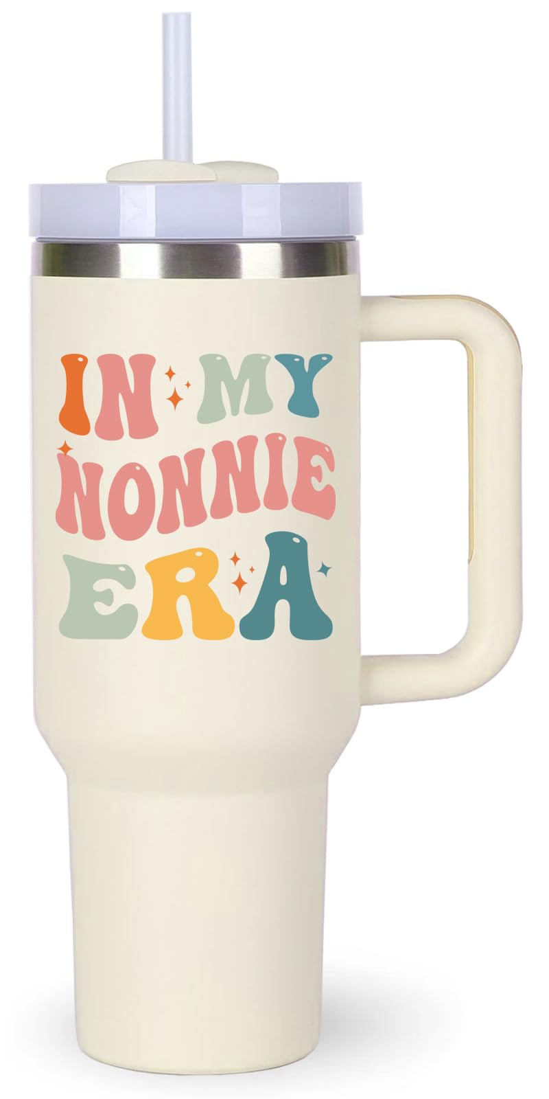 momocici Nonnie Cup Tumblers Gifts.40oz In My Nonnie Era Tumbler with Handle.Nonnie Gift.Nonnie Cups.Nonnie Tumbler.40oz Birthday Christmas Mothers Day Gifts for Nonnie.