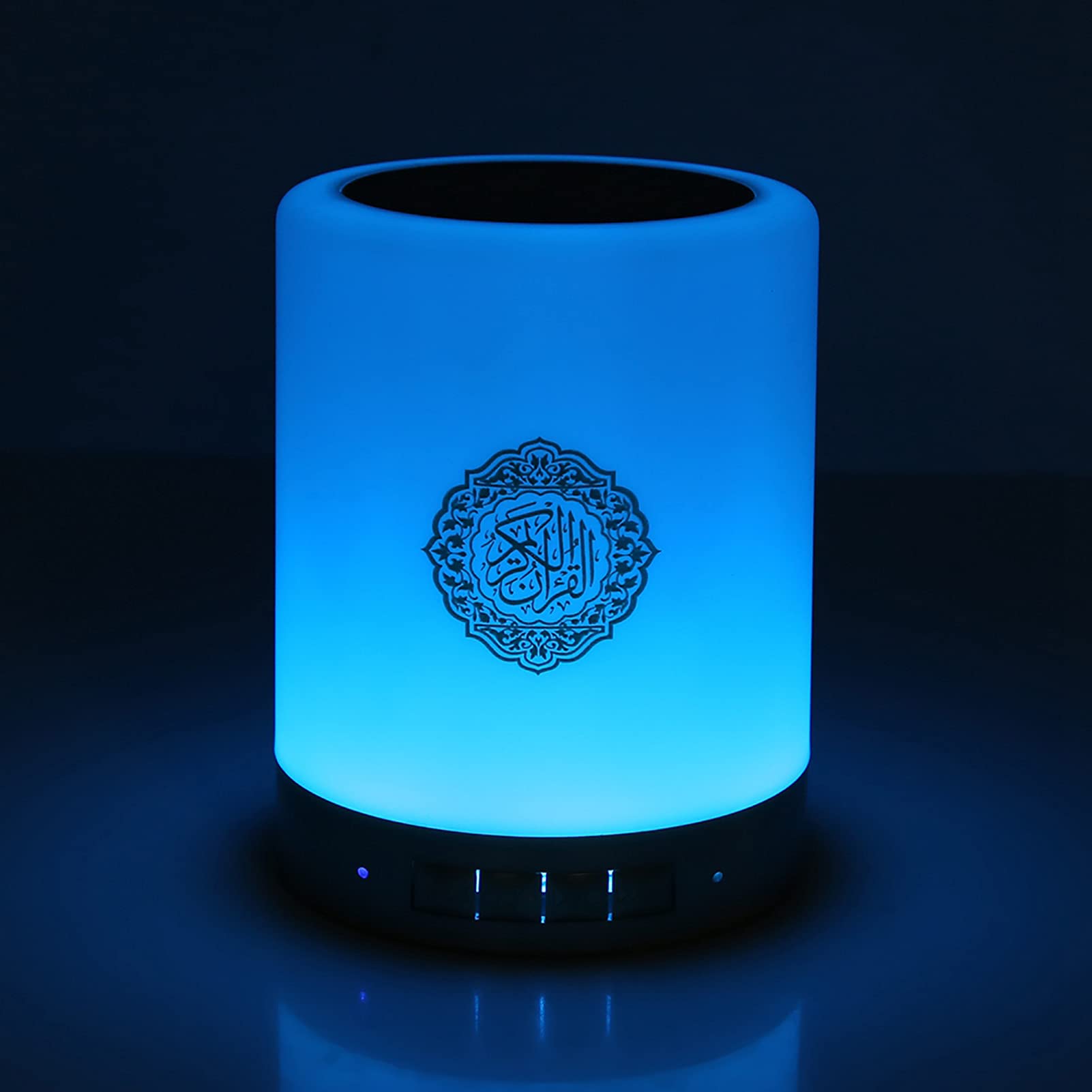 Qcwwy Enceinte Coran, Portable 8GMP3 Tactile Lampe LED Télécommande sans Fil Coran Haut-Parleur avec 16 Langues Portable LED Tactile Cube FM Lecteur de Musique MP3 Nuit