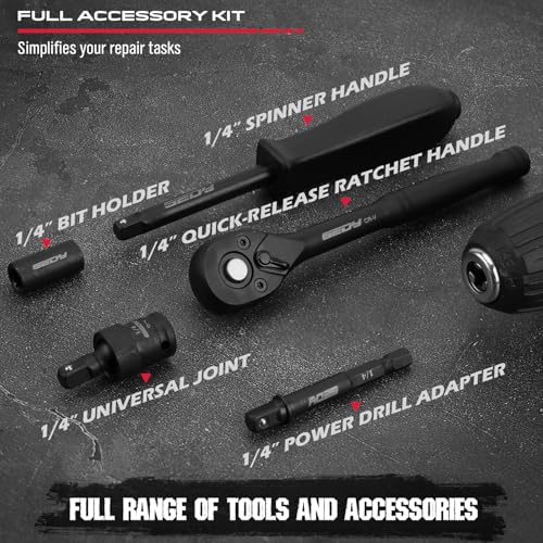64-Piece 1/4 Inch Impact Socket Set