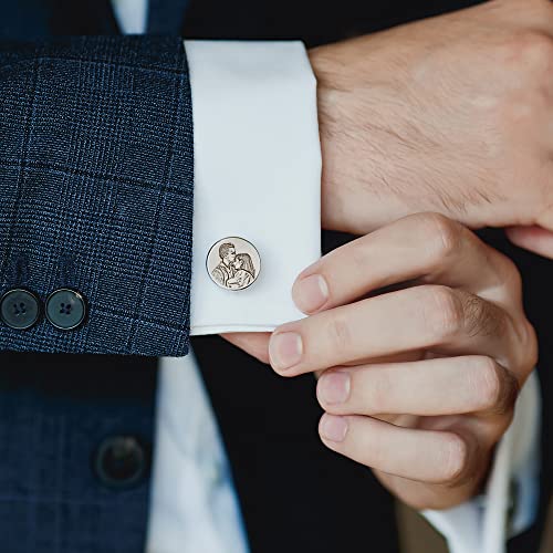 Set personalizado de mancuernas y pin con foto minimalista para hombre miniatura 5