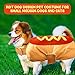 Haustier Hot Dog Kostüm Hamburger Design Hund Kleidung Haustier Halloween Cosplay Outfit Weihnachtsfeier Dress Up für Welpen Kätzchen(M)