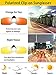 FRAZALA Polarized Clip-on Sunglasses over Prescription Glasses Anti-Glare Driving Sun Glasses for Men Women (Orange + Night Vision)